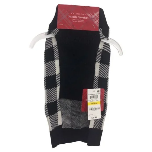 Charter Club Buffalo Check Plaid Dog Sweater NWT - Picture 5 of 12